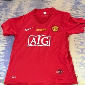 Nike Red Manchester United Jersey Classic Design